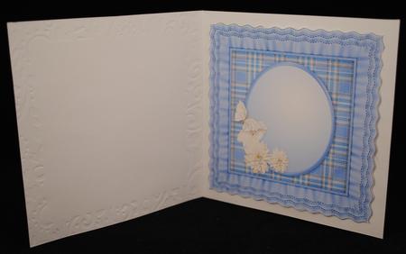Tartan Frilly Cushion Card Insert by Yvonne Middleton