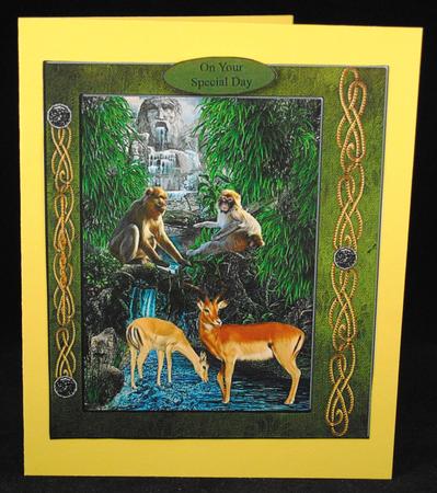 Jungle Waterfall Topper Insert and Tags by Yvonne Middleton