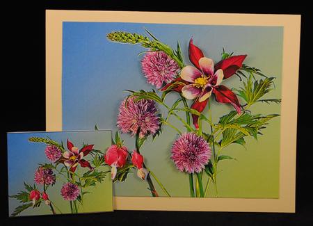 Purple Flowers Background by Yvonne Middleton