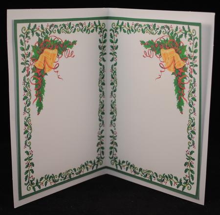 A5 Gold Bells Incert with Green Boarder  by Yvonne Middleton