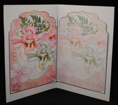 Pink and White Bookmark Card Insert by Yvonne Middleton
