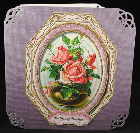 Lovely Octagonal Frame and Roses  by Yvonne Middleton