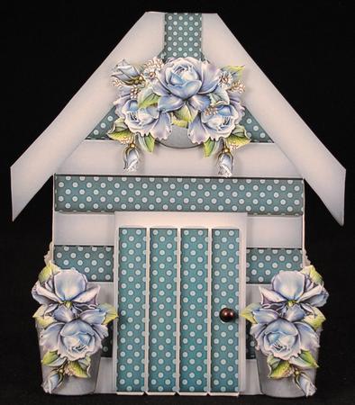 Polka Dot Blue Potting Shed Card Kit by Yvonne Middleton