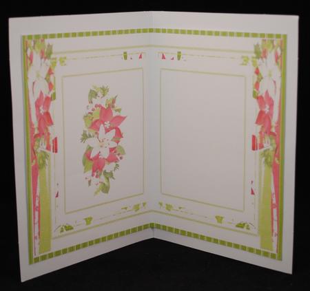 A5 Incert Christmas Poinsettia's by Yvonne Middleton