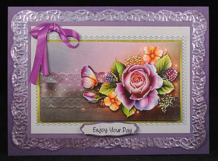 Beauriful Lilac Rose Topper by Yvonne Middleton