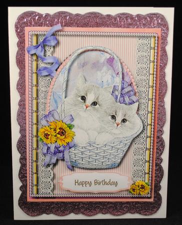 Lovely Kitties in a Basket by Yvonne Middleton