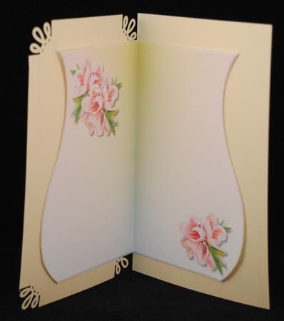 Insert Shaped Card Lattice & Blossoms by Yvonne Middleton