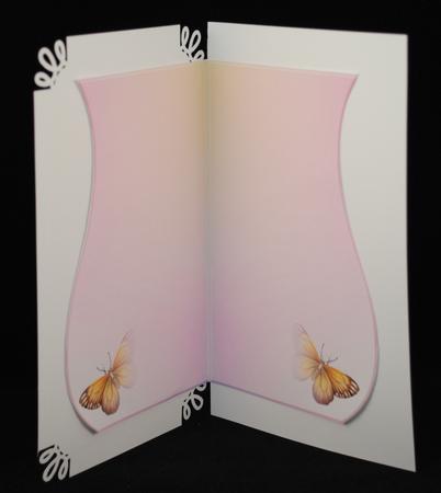 Insert Shaped Card Lattice & Roses by Yvonne Middleton