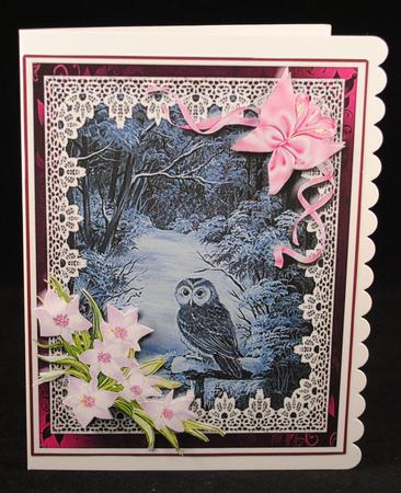 Owl in the Woods with Decoupage Sheet by Yvonne Middleton