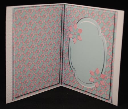 All Occasion Blue and Pink Floral Card Insert by Yvonne Middleton
