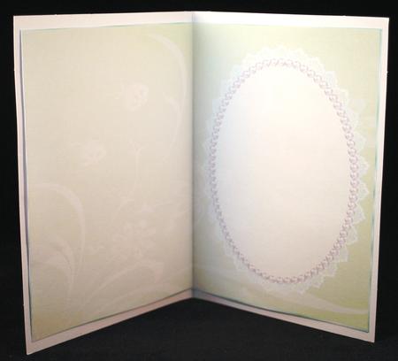 Easter Green Floral Insert, with Lace and Pearls 2 by Yvonne Middleton