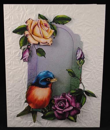 Bird and Roses by Yvonne Middleton