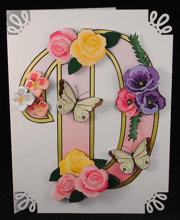 Beautiful Monograms: Pink Letter D Mini Kit by Yvonne Middleton