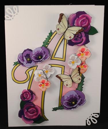 Beautiful Monograms: Pink Letter a Mini Kit by Yvonne Middleton