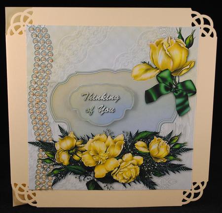 Sweet Titanite Roses 8x8 Card Front by Yvonne Middleton