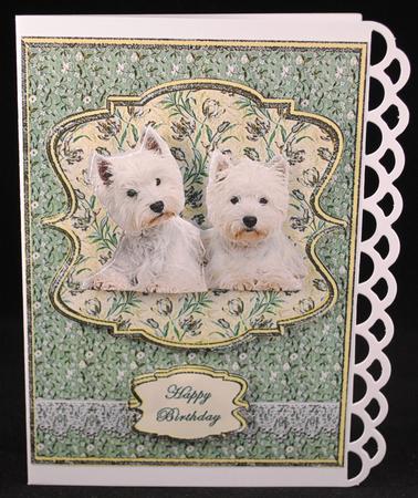 Two Westies by Yvonne Middleton