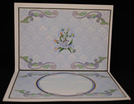 Pale Blue Floral Insert by Yvonne Middleton
