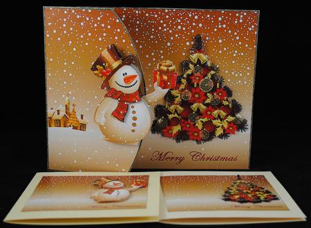 Snowman and Christmas Tree by Yvonne Middleton