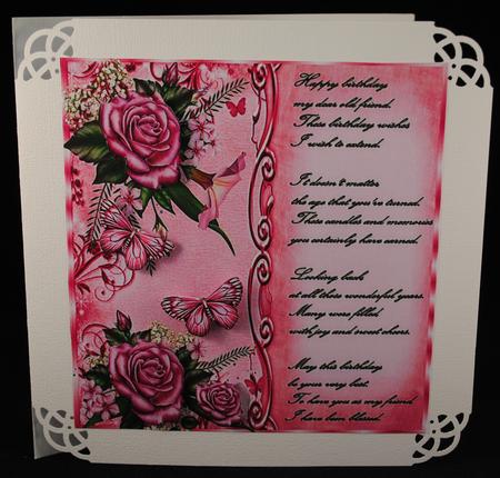 Beautiful Pink Roses with Poem 8x8 by Yvonne Middleton