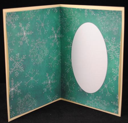 Christmas Snowflake Doodles Green Insert by Yvonne Middleton