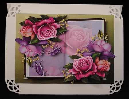 Open Book Beautiful Belle Roses by Yvonne Middleton