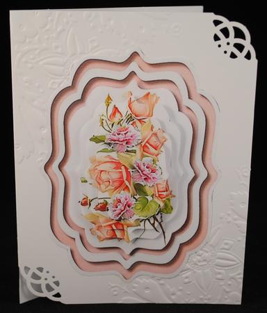 Lovely Pink Rose Rose Topper in Pyramid  by Yvonne Middleton
