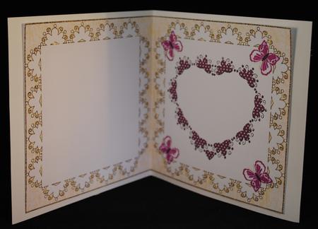 Blank Insert with Scallop Heart & Butterflies 2 by Yvonne Middleton