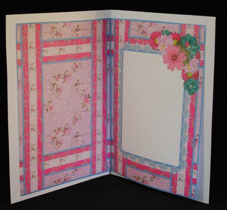 Pink Floral & Lace Insert by Yvonne Middleton