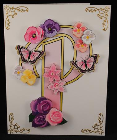 Beautiful Monograms: Pink Letter P Mini Kit by Yvonne Middleton