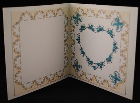 Blank Insert with Scallop Heart & Butterflies 3 by Yvonne Middleton