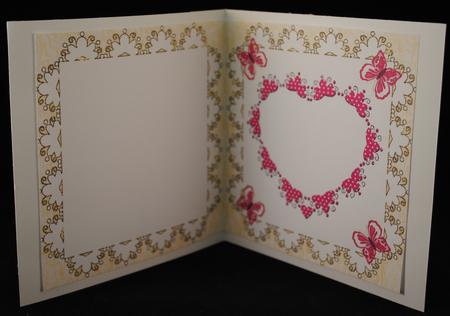 Blank Insert with Scallop Heart & Butterflies 4 by Yvonne Middleton