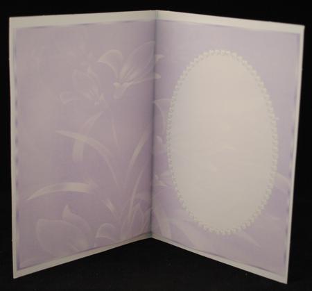 Purple Floral Insert, with Pearls by Yvonne Middleton