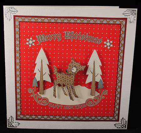 Cute Christmas Deer by Yvonne Middleton