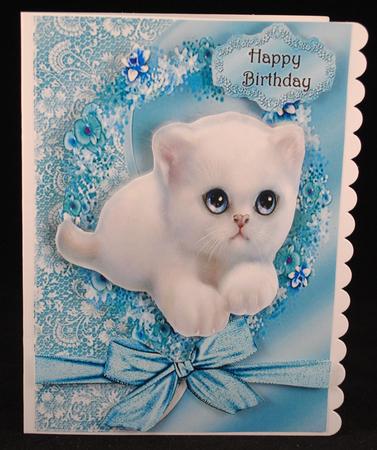 Gorgeous White Fluffy Kitten by Yvonne Middleton