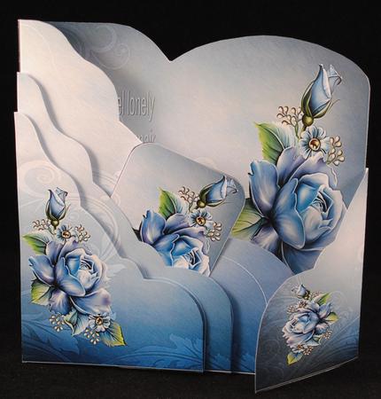 Blue Rose Wraparound Sympathy by Yvonne Middleton