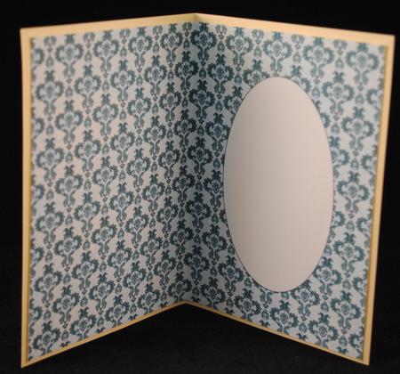 Damask Floral Teal Blue Insert by Yvonne Middleton