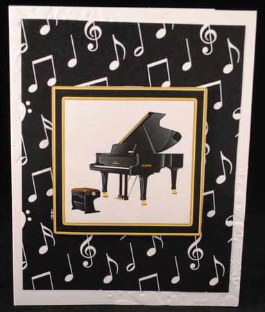 Music Notes Background - Piano by Yvonne Middleton