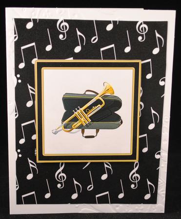 Music Notes Background - Trumpet by Yvonne Middleton
