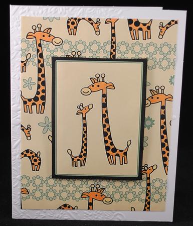 Giraffe Duo Background by Yvonne Middleton