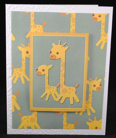 Cute Giraffe Background by Yvonne Middleton