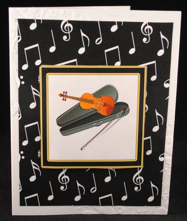 Music Notes Background - Violin by Yvonne Middleton