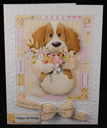 Gorgeous Spaniel with Flowers by Yvonne Middleton
