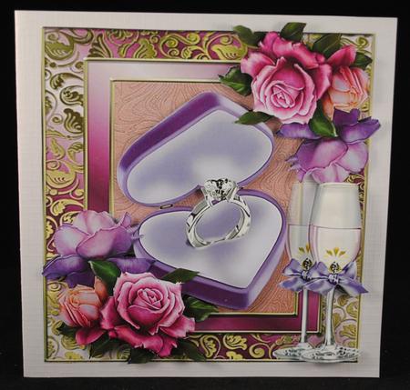 Beautiful Roses with Lilac Engagement Ring 8x8 Mini Kit by Yvonne Middleton