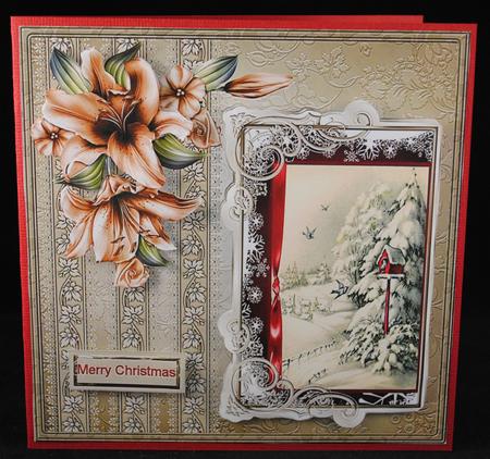 Birds Home for the Winter Card with Decoupage by Yvonne Middleton