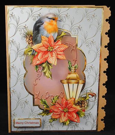 Robin and a Lamp Card with Decoupage by Yvonne Middleton