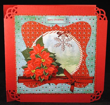 Christmas Scallop Topper Poinsettias by Yvonne Middleton