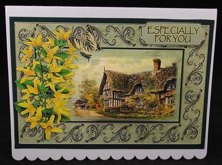 Vintage Cottage Scene Iii by Yvonne Middleton