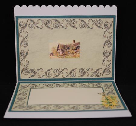 Vintage Cottage Scene Iii Insert by Yvonne Middleton