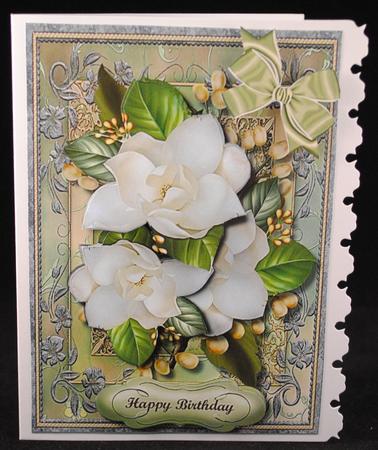 Lovely White Magnolias in a Ornate Frame by Yvonne Middleton