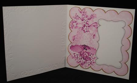Purple Wedding Bells Plain 8in Scallop Insert Panel by Yvonne Middleton